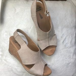 Clarks Cork Wedge Sandals